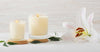 Two lit candles