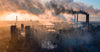 Gases rising from industrial plant