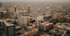 Polluted city skyline